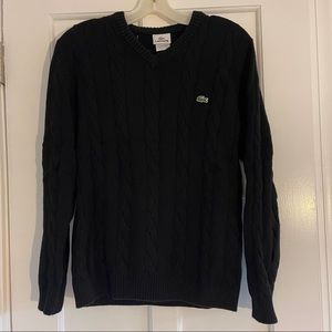 100% Cotton Cable Knot Men's Lacoste Sweater